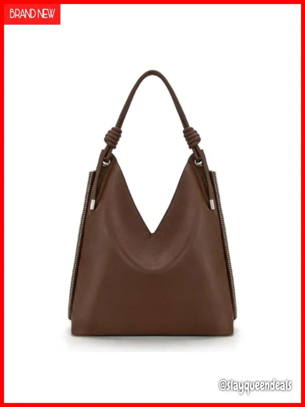 Large Slouchy Hobo Purse Women Knotted Vegan Leather Shoulder Bag Handbag
